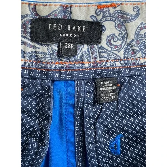 Ted Baker London Blue Shorts Chino Casual Summer Mens Size 28R **READ** - Picture 3 of 6